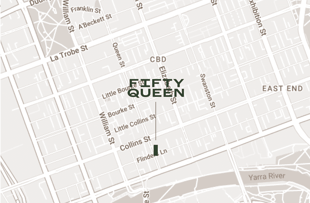 Fifty Queen location map